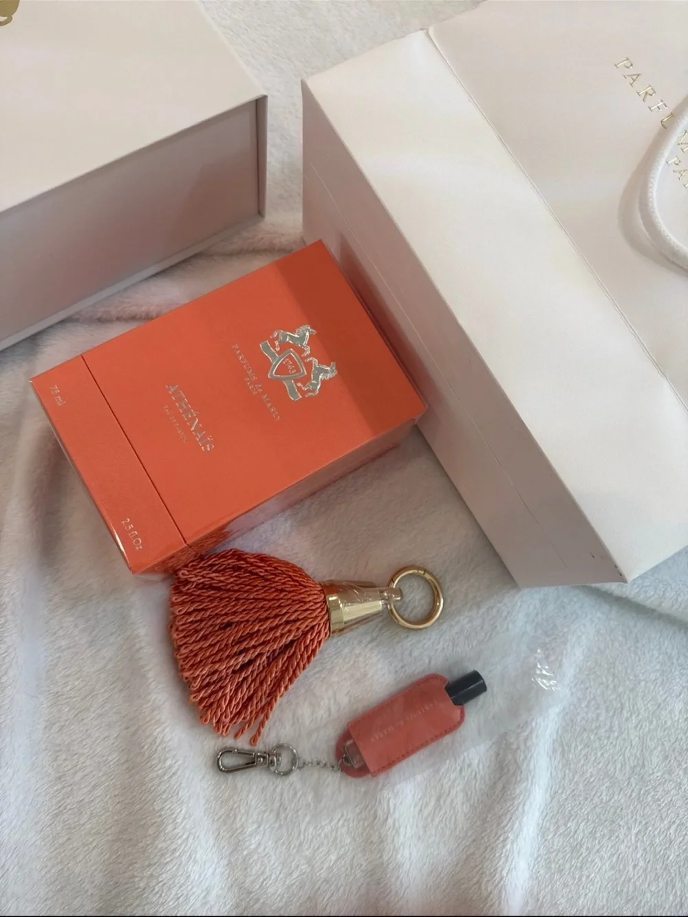 Athénaïs Women's Accessory Set in Coral Orange